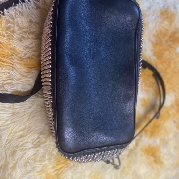 Michael Kors Black Studded Leather Shoulder Bag - Picture 2 of 6